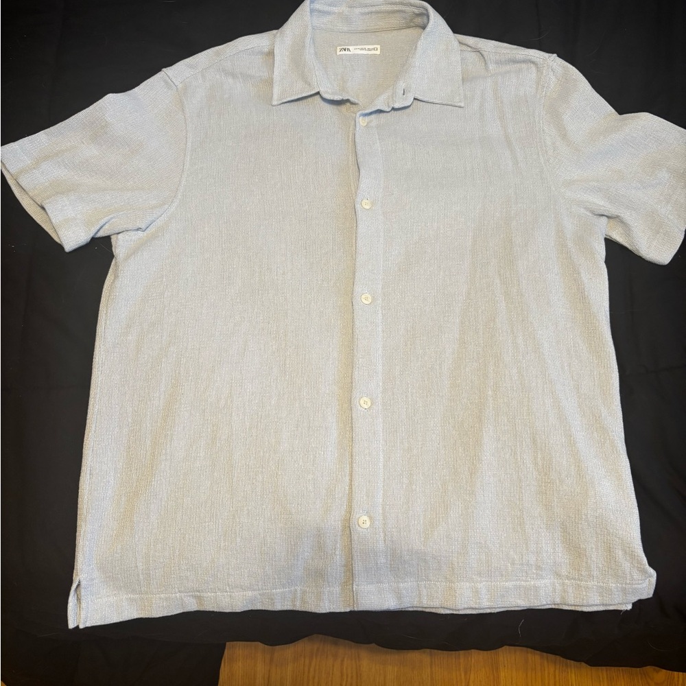 Zara Linen Button Down Shirt